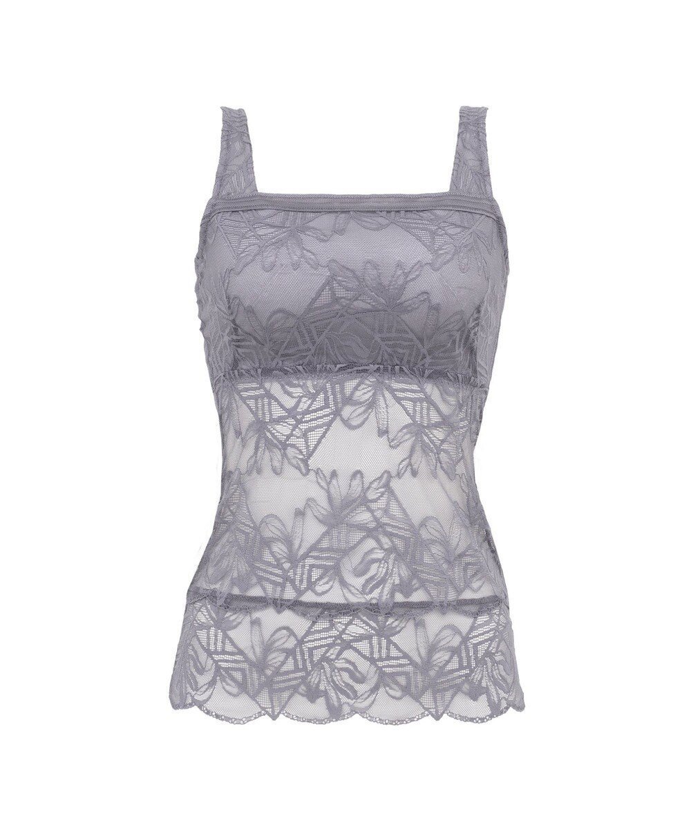 【ブラデリス ニューヨーク/BRADELIS New York】の【BRADELIS New York】レーシィブラキャミ25S1 ノンワイヤー 補正 ブラトップ カップ付き インテリア・キッズ・メンズ・レディースファッション・服の通販 founy(ファニー) 　ファッション　Fashion　レディースファッション　Fashion for Women　トップス・カットソー　Cut & Sew Tops　キャミソール&ノースリーブ　Camisoles & Sleeveless Tops　アンダー　Underwear Essentials　インナー　Innerwear　ショルダー　Shoulder, Shoulder Strap　ショーツ　Shorts, Short Pants　スタイリッシュ　Stylish, Fashionable　ストレート　Straight, Straight Cut　タンク　Tank Top, Sleeveless Top　デコルテ　Décolleté, Neckline　フィット　Fit, Slim Fit　フロント　Front, Front Design　モダン　Modern, Contemporary　ループ　Loop, Loop Knit　レース　Lace, Lace Fabric　ワイヤー　Wire, Wired Bra　再入荷　Restock / Back in Stock　グレー|ID: prp329100004555663 ipo3291000000033007058