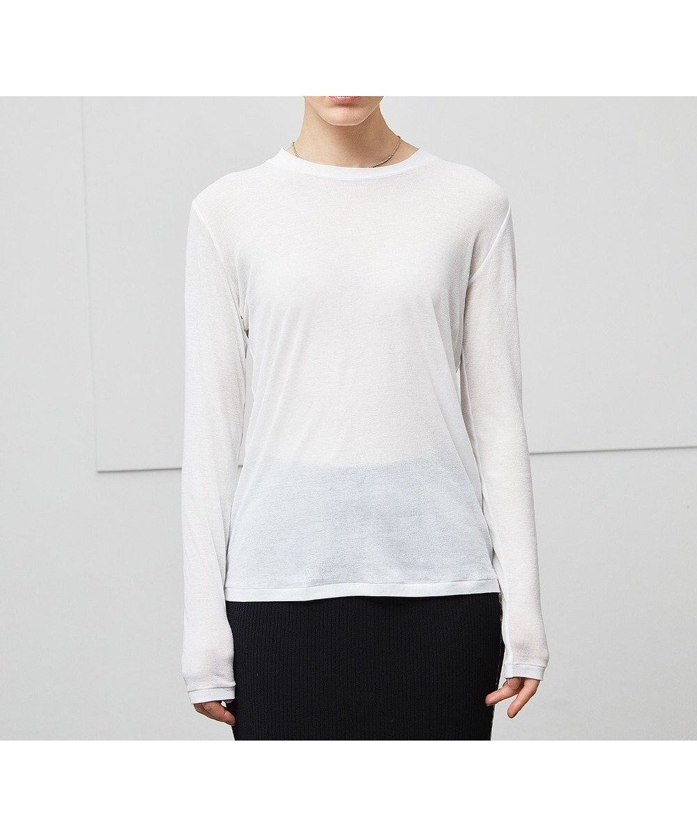 【ベイジ,/BEIGE,】の【洗える・VERY 11月号掲載】SORE / クルーネックカットソー インテリア・キッズ・メンズ・レディースファッション・服の通販 founy(ファニー) 　雑誌掲載アイテム　Magazine Items　ファッション雑誌　Fashion Magazines　ヴェリィ　VERY　ファッション　Fashion　レディースファッション　WOMEN　トップス・カットソー　Tops/Tshirt　シャツ/ブラウス　Shirts/Blouses　ロング / Tシャツ　T-Shirts　カットソー　Cut and Sewn　11月号　November Issue　インナー　Inner　カットソー　Cut And Sew　シアー　Sheer　ジャケット　Jacket　夏　Summer　定番　Standard　S/S・春夏　Ss・Spring/Summer　洗える　Washable　A/W・秋冬　Aw・Autumn/Winter・Fw・Fall-Winter　雑誌　Magazine　White|ID: prp329100004555698 ipo3291000000032198161