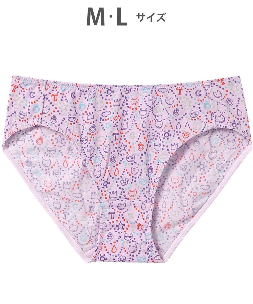【ツモリチサト スリープ/tsumori chisato SLEEP】のツモリチサト ショーツ 綿混(身生地) レディース UPX561 /ワコール インテリア・キッズ・メンズ・レディースファッション・服の通販 founy(ファニー) 　ファッション　Fashion　レディースファッション　WOMEN　カラフル　Colorful　ショーツ　Shorts　スカラップ　Scalloped　ストレッチ　Stretch　ネコ　Cat　パジャマ　Pajamas　パープル|ID: prp329100004555706 ipo3291000000032415234