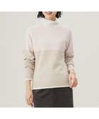 【ジェイ プレス/J.PRESS】の【WEB限定カラーあり・洗える】CAT ボートネック ブロッキング ニット ピンク×ベージュ×オフ系|ID: prp329100004555707 ipo3291000000032651692