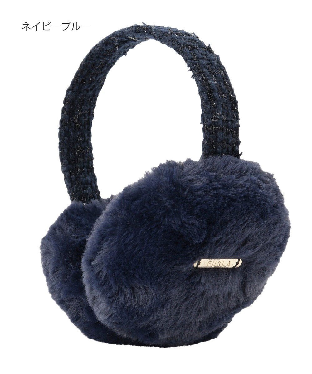 【ムーンバット/MOONBAT】のFURLA フェイクファーイヤマフ ツイードアーム インテリア・キッズ・メンズ・レディースファッション・服の通販 founy(ファニー) 　ファッション　Fashion　レディースファッション　Fashion for Women　イタリア　Italy　エレガント 上品　Elegant　コレクション　Collection, Seasonal Line　コンビ　Combo, Combination Style　ツイード　Twill, Twill Weave　パターン　Pattern, Design Print　フェイクファー　Faux Fur, Imitation Fur　再入荷　Restock / Back in Stock　A/W・秋冬　Autumn/Winter　ネイビーブルー|ID: prp329100004555746 ipo3291000000033293156