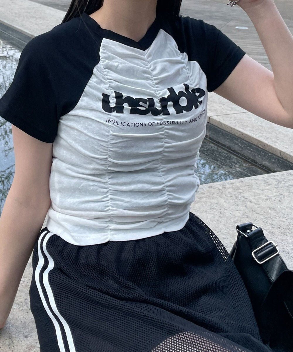 【ウィゴー/WEGO】のシャーリングラグラントップス インテリア・キッズ・メンズ・レディースファッション・服の通販 founy(ファニー) 　ファッション　Fashion　レディースファッション　Fashion for Women　トップス・カットソー　Cut & Sew Tops　シャツ・ブラウス・オフィスカジュアル　Elegant Blouses & Button-Ups　ロングTシャツ・Tシャツ　Longline T-Shirts & Tees　カットソー・ベーシックTシャツ　Cut-and-Sewn Tops / Stretch Tees & Basics　インナー　Innerwear　カットソー　Cut and Sewn Top　カーゴパンツ　Cargo Pants, Utility Pants　サロペ　Salopette, Salopette Dress　シャーリング　Shirring, Ruched　ショート　Short, Short Length　シンプル　Simple, Minimal　スマホ　Smartphone, Mobile Device　デニム　Denim, Jeans Material　ハイライズ　High Rise, High Waist　フロント　Front, Front Design　人気　Popular, Best Seller　夏　Summer　春　Spring　S/S・春夏　SS, Spring/Summer, Warm Season　ホワイト|ID: prp329100004555832 ipo3291000000034991587