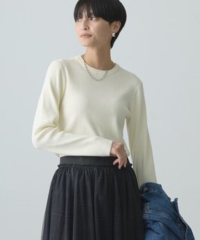 【アメリカンホリック/AMERICAN HOLIC】のバイパチクルーネックリブニットプルオーバー 人気、トレンドファッション・服の通販 founy(ファニー) ファッション Fashion レディースファッション Fashion for Women トップス・カットソー Cut & Sew Tops ニット Knit Tops & Sweaters カジュアルプルオーバー・ニットトップス Pullovers & Knit Tops / Casual Pullovers おすすめ Recommended / Our Picks セーター Sweater, Knitwear フォルム Silhouette, Form ベーシック Basic, Essential ボトム Bottoms, Lower Wear 人気 Popular, Best Seller A/W・秋冬 Autumn/Winter |ID:prp329100004555840