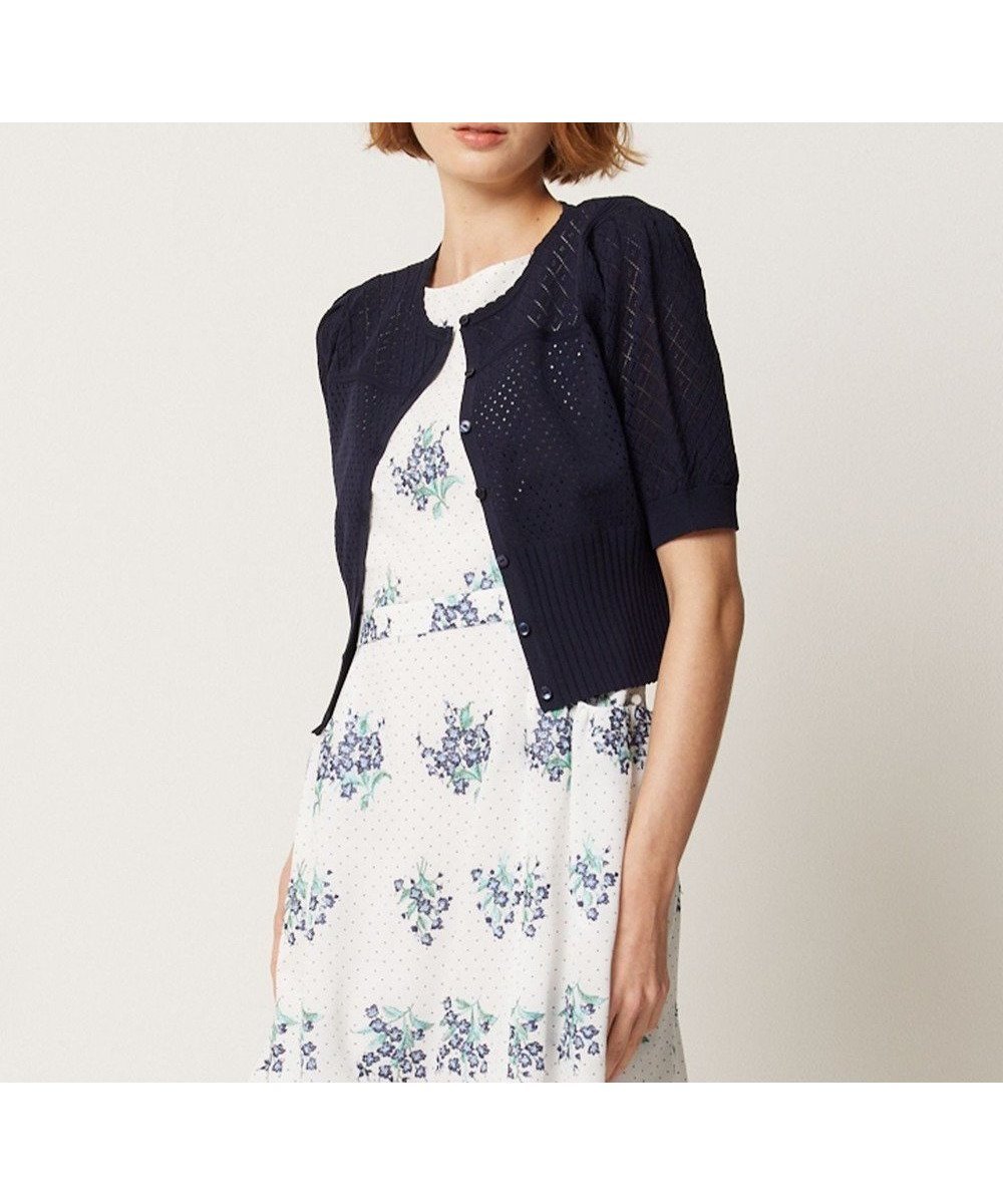 【トッカ/TOCCA】の【洗える】MINI GAME CARDIGAN カーディガン インテリア・キッズ・メンズ・レディースファッション・服の通販 founy(ファニー) 　ファッション　Fashion　レディースファッション　Fashion for Women　トップス・カットソー　Cut & Sew Tops　カーディガン・羽織り　Layered Style Cardigans　2024年　2024　2024春夏・S/S　Spring/Summer 2024 SS24　おすすめ　Recommended / Our Picks　カーディガン　Cardigan, Knitwear　ストレッチ　Stretch, Stretchy Fabric　ドット　Polka Dot, Dot Pattern　夏　Summer　春　Spring　S/S・春夏　SS, Spring/Summer, Warm Season　洗える　Machine Washable　透かし　Cut-Out, Lacework　ネイビー系|ID: prp329100004555876 ipo3291000000034251079