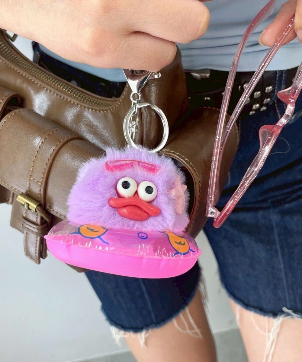 【ウィゴー/WEGO】のぷかぷかモンスターぬいぐるみキーホルダー インテリア・キッズ・メンズ・レディースファッション・服の通販 founy(ファニー) 　ファッション　Fashion　レディースファッション　Fashion for Women　ミニ財布・二つ折り財布　Wallets & Card Cases　キーホルダー　Keychain, Key Holder　サマー　Summer, Summer Style　スマホ　Smartphone, Mobile Device　チャーム　Charm, Pendant　財布　Wallet, Purse　パープル|ID: prp329100004555939 ipo3291000000033534722
