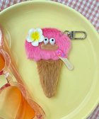 【ウィゴー/WEGO】のミニデリシャスアイスクリームモンスターぬいぐるみキーホルダー ピンク|ID: prp329100004555947 ipo3291000000032200299