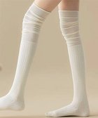 【ウィゴー/WEGO】のクシュクシュニーハイソックス ホワイト|ID: prp329100004555967 ipo3291000000032200405