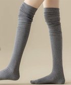 【ウィゴー/WEGO】のクシュクシュニーハイソックス グレー|ID: prp329100004555967 ipo3291000000032200406