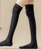 【ウィゴー/WEGO】のクシュクシュニーハイソックス ブラック|ID: prp329100004555967 ipo3291000000032200407
