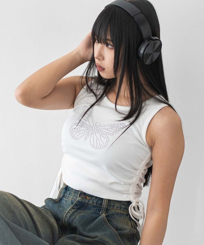 【ウィゴー/WEGO】のバタフライサイドドロストタンク インテリア・キッズ・メンズ・レディースファッション・服の通販 founy(ファニー) https://founy.com/ ファッション Fashion レディースファッション WOMEN トップス・カットソー Tops/Tshirt おすすめ Recommend インナー Inner カーゴパンツ Cargo Pants スマホ Smartphone タンク Tank チューブ Tube トレンド Trend ハーフ Half バタフライ Butterfly ボトム Bottom ロング Long 夏 Summer 春 Spring S/S・春夏 Ss・Spring/Summer |ID: prp329100004555986 ipo3291000000032200544