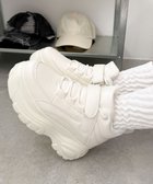 【ウィゴー/WEGO】の【MLサイズ展開】ハイカットベルト厚底スニーカー ホワイト|ID: prp329100004555994 ipo3291000000032200599