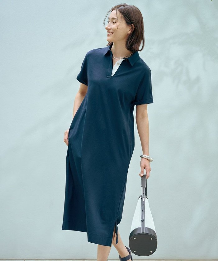 【ジェイ プレス/J.PRESS】の【WEB限定カラーあり・洗える】コンパクトコットンスムース ポロワンピース インテリア・キッズ・メンズ・レディースファッション・服の通販 founy(ファニー) https://founy.com/ ファッション Fashion レディースファッション Fashion for Women ワンピース Dresses オレンジ Orange 春 Spring 洗える Machine Washable カットソー Cut and Sewn Top メタル Metal, Metal Parts リラックス Relax, Relaxed Fit S/S・春夏 SS, Spring/Summer, Warm Season 夏 Summer |ID: prp329100004556010 ipo3291000000032643604