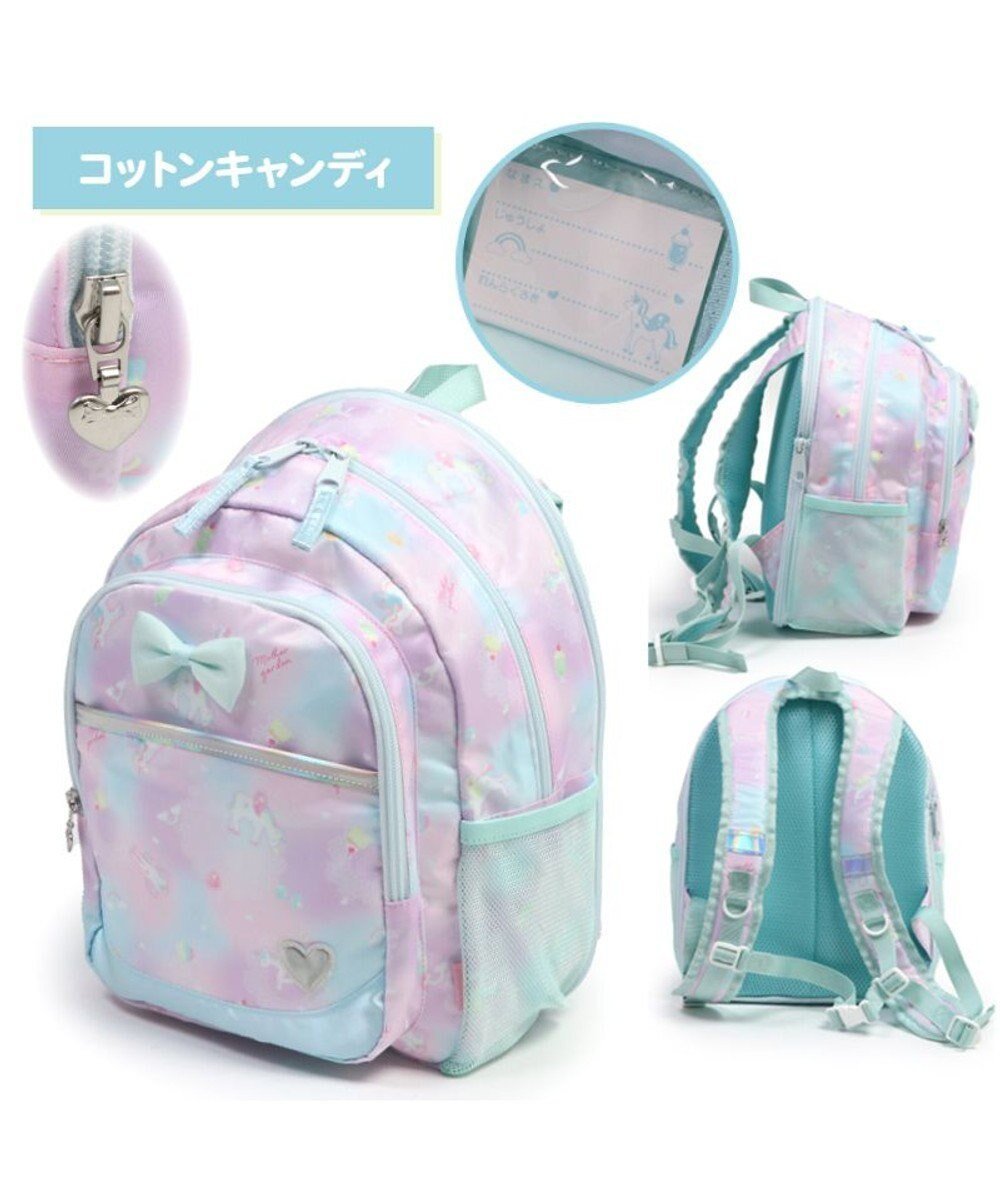 【マザーガーデン/Mother garden / KIDS】のマザーガーデン 子供用 リュックサック 【Mサイズ】《 ユニコーン / 野いちご 》 インテリア・キッズ・メンズ・レディースファッション・服の通販 founy(ファニー) 　ファッション　Fashion　キッズファッション　Fashion for Kids　ガーデン　Garden, Gardening　ガーリー　Girly, Feminine Style　キャラクター　Character, Licensed Characters　ショルダー　Shoulder, Shoulder Strap　ダブル　Double, Double-Breasted　デイパック　Daypack, Casual Backpack　ポケット　Pocket, Pocket Detail　メッシュ　Mesh, Net Fabric　リボン　Ribbon, Bow　リュック　Backpack, Rucksack　旅行　Travel　コットンキャンディ柄|ID: prp329100004556769 ipo3291000000033896423