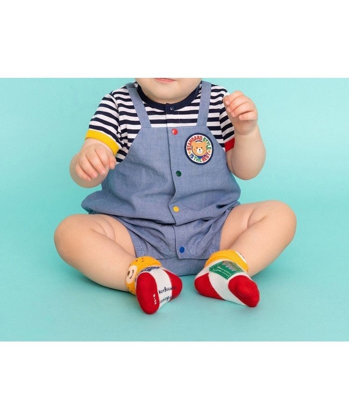 【ミキハウスホットビスケッツ/MIKI HOUSE HOT BISCUITS / KIDS】の【70-80cm】 ボーダー オーバーオール風 ショートオール インテリア・キッズ・メンズ・レディースファッション・服の通販 founy(ファニー) https://founy.com/ ファッション Fashion キッズファッション Fashion for Kids おすすめ Recommended / Our Picks カラフル Colorful Design ギフト プレゼント Gift / Present ショート Short, Short Length ダンガリー Dungaree, Chambray ベビー Baby, Babywear ボーダー Border, Stripe 人気 Popular, Best Seller 半袖 Short Sleeve, Half Sleeve 夏 Summer S/S・春夏 SS, Spring/Summer, Warm Season A/W・秋冬 Autumn/Winter |ID: prp329100004556786 ipo3291000000032717821