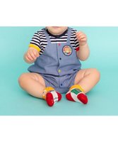 【ミキハウスホットビスケッツ/MIKI HOUSE HOT BISCUITS / KIDS】の【70-80cm】 ボーダー オーバーオール風 ショートオール 人気、トレンドファッション・服の通販 founy(ファニー) ファッション Fashion キッズファッション Fashion for Kids おすすめ Recommended / Our Picks カラフル Colorful Design ギフト プレゼント Gift / Present ショート Short, Short Length ダンガリー Dungaree, Chambray ベビー Baby, Babywear ボーダー Border, Stripe 人気 Popular, Best Seller 半袖 Short Sleeve, Half Sleeve 夏 Summer S/S・春夏 SS, Spring/Summer, Warm Season A/W・秋冬 Autumn/Winter |ID:prp329100004556786