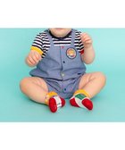 【ミキハウスホットビスケッツ/MIKI HOUSE HOT BISCUITS / KIDS】の【70-80cm】 ボーダー オーバーオール風 ショートオール ブルー|ID: prp329100004556786 ipo3291000000032717822