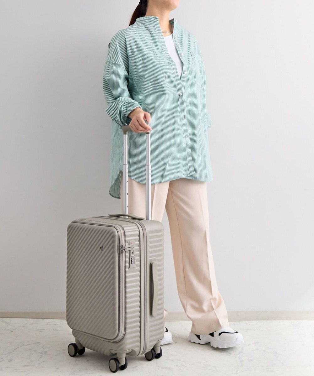 【エースバッグズアンドラゲッジ/ACE BAGS & LUGGAGE】のHaNT ココント スーツケース 36L 機内持込 フロントポケット付 05511 ハント インテリア・キッズ・メンズ・レディースファッション・服の通販 founy(ファニー) 　ファッション　Fashion　レディースファッション　WOMEN　スーツ　Suits　イエロー　Yellow　カーディガン　Cardigan　コンパクト　Compact　シルバー　Silver　シンプル　Simple　ストール　Stall　スマート　Smart　フロント　Front　プリント　Print　ポケット　Pocket　メタル　Metal　メッシュ　Mesh　再入荷　Restock/Back In Stock/Re Arrival　おすすめ　Recommend　旅行　Travel　スーツケース キャリーケース　Suitcase　オリーブ・グレージュ|ID: prp329100004556815 ipo3291000000032208552