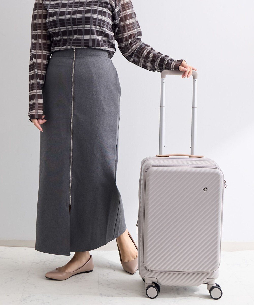 【エースバッグズアンドラゲッジ/ACE BAGS & LUGGAGE】のHaNT ココント スーツケース 36L 機内持込 フロントポケット付 05511 ハント インテリア・キッズ・メンズ・レディースファッション・服の通販 founy(ファニー) 　ファッション　Fashion　レディースファッション　WOMEN　スーツ　Suits　イエロー　Yellow　カーディガン　Cardigan　コンパクト　Compact　シルバー　Silver　シンプル　Simple　ストール　Stall　スマート　Smart　フロント　Front　プリント　Print　ポケット　Pocket　メタル　Metal　メッシュ　Mesh　再入荷　Restock/Back In Stock/Re Arrival　おすすめ　Recommend　旅行　Travel　スーツケース キャリーケース　Suitcase　フォグ・モーブ|ID: prp329100004556815 ipo3291000000032208553