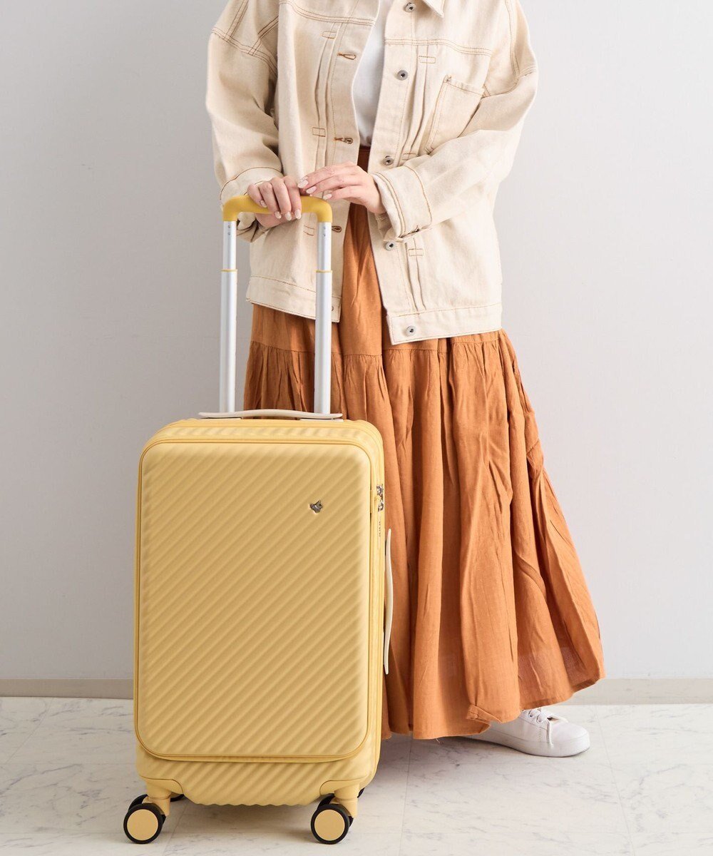 【エースバッグズアンドラゲッジ/ACE BAGS & LUGGAGE】のHaNT ココント スーツケース 36L 機内持込 フロントポケット付 05511 ハント インテリア・キッズ・メンズ・レディースファッション・服の通販 founy(ファニー) 　ファッション　Fashion　レディースファッション　WOMEN　スーツ　Suits　イエロー　Yellow　カーディガン　Cardigan　コンパクト　Compact　シルバー　Silver　シンプル　Simple　ストール　Stall　スマート　Smart　フロント　Front　プリント　Print　ポケット　Pocket　メタル　Metal　メッシュ　Mesh　再入荷　Restock/Back In Stock/Re Arrival　おすすめ　Recommend　旅行　Travel　スーツケース キャリーケース　Suitcase　キャンドル・イエロー|ID: prp329100004556815 ipo3291000000032208555