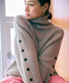 【ベイジ,/BEIGE,】の【洗える】LEADER / ボタンディティールハイネックトップス Taupe|ID: prp329100004556852 ipo3291000000032575517