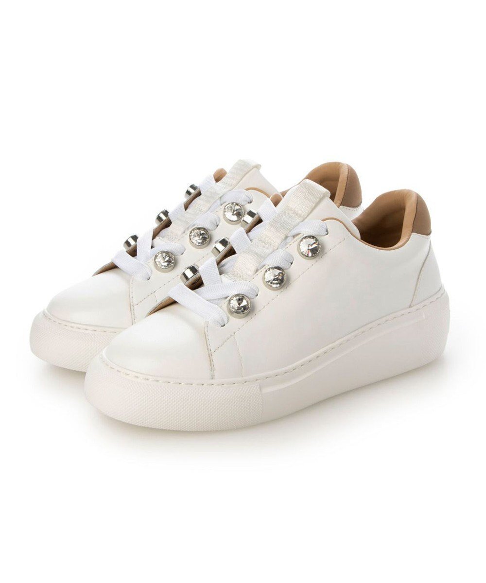 【モード エ ジャコモ/MODE ET JACOMO】のMODE ET JACOMO 厚底ビジュースニーカー インテリア・キッズ・メンズ・レディースファッション・服の通販 founy(ファニー) ファッション Fashion レディースファッション Fashion for Women シューズ Shoes, Footwear スニーカー Sneakers, Trainers バランス Balance, Style Balance ビジュー Bijou, Jewel-like Accent ビジネス 仕事 通勤 Business / Work / Commuting 厚底 Platform Shoes 旅行 Travel ホワイト|ID: prp329100004556854 ipo3291000000033679464