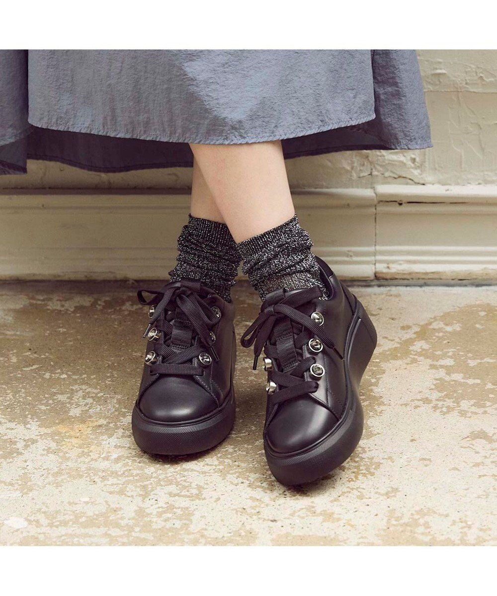 【モード エ ジャコモ/MODE ET JACOMO】のMODE ET JACOMO 厚底ビジュースニーカー インテリア・キッズ・メンズ・レディースファッション・服の通販 founy(ファニー) ファッション Fashion レディースファッション Fashion for Women シューズ Shoes, Footwear スニーカー Sneakers, Trainers バランス Balance, Style Balance ビジュー Bijou, Jewel-like Accent ビジネス 仕事 通勤 Business / Work / Commuting 厚底 Platform Shoes 旅行 Travel ブラック|ID: prp329100004556854 ipo3291000000033679465