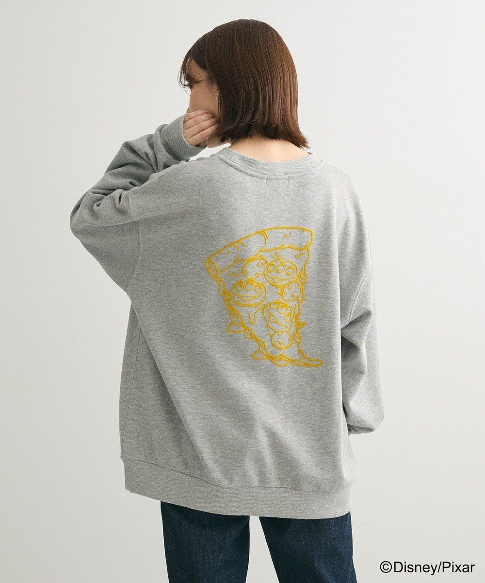 【グリーンパークス/Green Parks】のトイストーリー/ピザフロッキープルオーバー インテリア・キッズ・メンズ・レディースファッション・服の通販 founy(ファニー) 　ファッション　Fashion　レディースファッション　Fashion for Women　トップス・カットソー　Cut & Sew Tops　シャツ・ブラウス・オフィスカジュアル　Elegant Blouses & Button-Ups　ロングTシャツ・Tシャツ　Longline T-Shirts & Tees　カジュアルプルオーバー・ニットトップス　Pullovers & Knit Tops / Casual Pullovers　カットソー・ベーシックTシャツ　Cut-and-Sewn Tops / Stretch Tees & Basics　カットソー　Cut and Sewn Top　シンプル　Simple, Minimal　スウェット / スエット　Sweatshirt, Sweatwear　フォルム　Silhouette, Form　ポケット　Pocket, Pocket Detail　モチーフ　Motif, Design Theme　ルーズ　Loose, Oversized　A/W・秋冬　Autumn/Winter　Gray Mixture|ID: prp329100004556869 ipo3291000000032603747