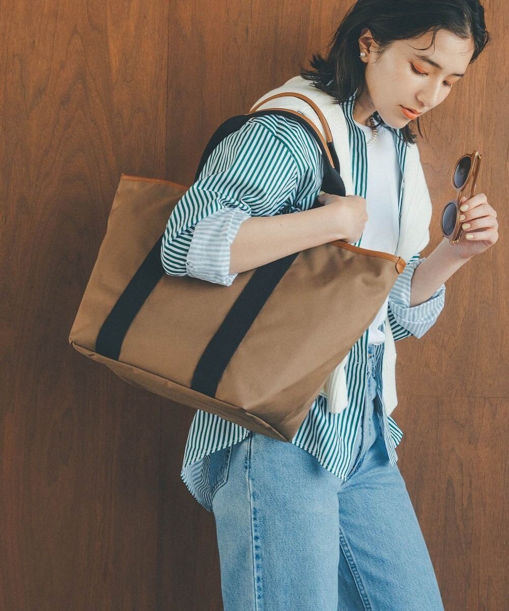 【トプカピ/TOPKAPI】の【Breath TOPKAPI】TIDY/タイディ トート バッグ L インテリア・キッズ・メンズ・レディースファッション・服の通販 founy(ファニー) 　ファッション　Fashion　レディースファッション　Ladies' Fashion Online　バッグ　Bag　コンパクト　Compact　シンプル　Simple　ブラウン|ID: prp329100004556900 ipo3291000000032617641