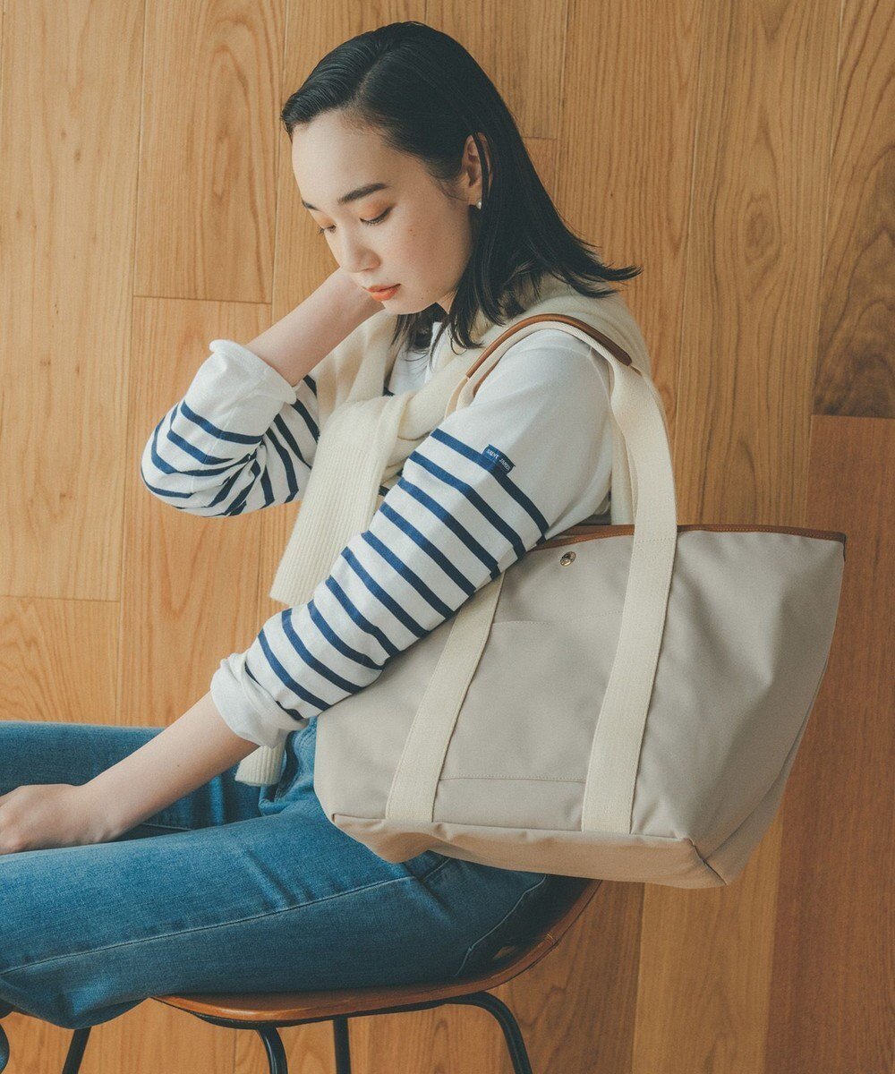 【トプカピ/TOPKAPI】の【Breath TOPKAPI】TIDY/タイディ トート バッグ L インテリア・キッズ・メンズ・レディースファッション・服の通販 founy(ファニー) 　ファッション　Fashion　レディースファッション　Ladies' Fashion Online　バッグ　Bag　コンパクト　Compact　シンプル　Simple　ベージュ|ID: prp329100004556900 ipo3291000000032617642