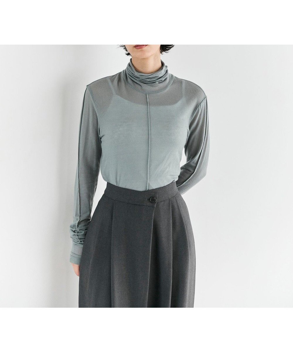 【ハッシュニュアンス/#Newans】の【ストレッチ】【カシミヤ混】カシミヤシルクジャージー インテリア・キッズ・メンズ・レディースファッション・服の通販 founy(ファニー) 　ファッション　Fashion　レディースファッション　Fashion for Women　トップス・カットソー　Cut & Sew Tops　シアー　Sheer, See-Through　シルク　Silk, 100% Silk　ストレッチ　Stretch, Stretchy Fabric　エレガント 上品　Elegant　秋　Autumn　A/W・秋冬　Autumn/Winter　セージ|ID: prp329100004556903 ipo3291000000033711659