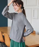 【ティアクラッセ/Tiaclasse】の【洗える】配色ニットトップスプルオーバー グレー|ID: prp329100004556931 ipo3291000000032746942
