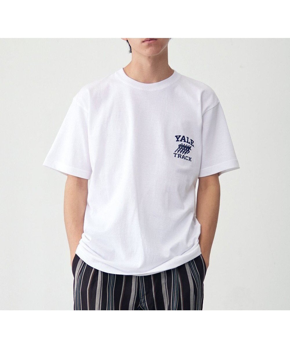 【ジェイプレスヨークストリート/J.PRESS YORK STREET】の【UNISEX】YALE × J.PRESS YORK STREET コラボTシャツ インテリア・キッズ・メンズ・レディースファッション・服の通販 founy(ファニー) 　ファッション　Fashion　レディースファッション　WOMEN　トップス・カットソー　Tops/Tshirt　シャツ/ブラウス　Shirts/Blouses　ロング / Tシャツ　T-Shirts　カットソー　Cut and Sewn　ユニセックス　Unisex　アメリカン　American　カットソー　Cut And Sew　コラボ　Collaboration　人気　Popularity　夏　Summer　春　Spring　S/S・春夏　Ss・Spring/Summer　ホワイト系|ID: prp329100004556959 ipo3291000000032210187