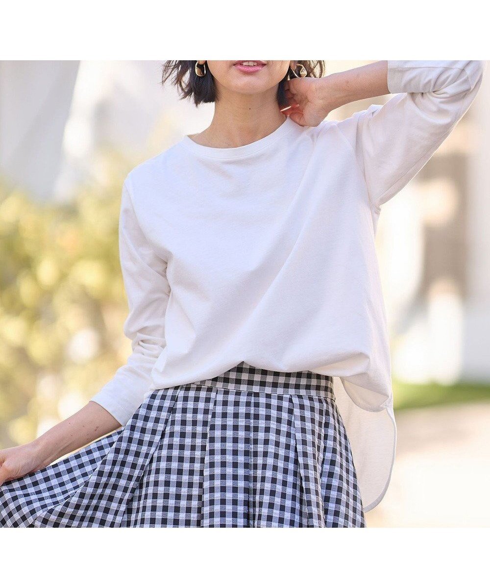 【エニー/ANY】のテールロングTシャツ インテリア・キッズ・メンズ・レディースファッション・服の通販 founy(ファニー) 　ファッション　Fashion　レディースファッション　Fashion for Women　トップス・カットソー　Cut & Sew Tops　シャツ・ブラウス・オフィスカジュアル　Elegant Blouses & Button-Ups　ロングTシャツ・Tシャツ　Longline T-Shirts & Tees　カットソー・ベーシックTシャツ　Cut-and-Sewn Tops / Stretch Tees & Basics　おすすめ　Recommended / Our Picks　インナー　Innerwear　カットソー　Cut and Sewn Top　シンプル　Simple, Minimal　パーカー　Hoodie, Parka　ベーシック　Basic, Essential　ラウンド　Round, Round Neck　ロング　Long, Long-Length　夏　Summer　定番　Standard, Basic Item　春　Spring　S/S・春夏　SS, Spring/Summer, Warm Season　オフ|ID: prp329100004557055 ipo3291000000033632171