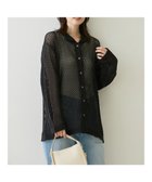 【アメリカンホリック/AMERICAN HOLIC】の透かし編みニットカーディガン Black|ID: prp329100004557071 ipo3291000000034254041