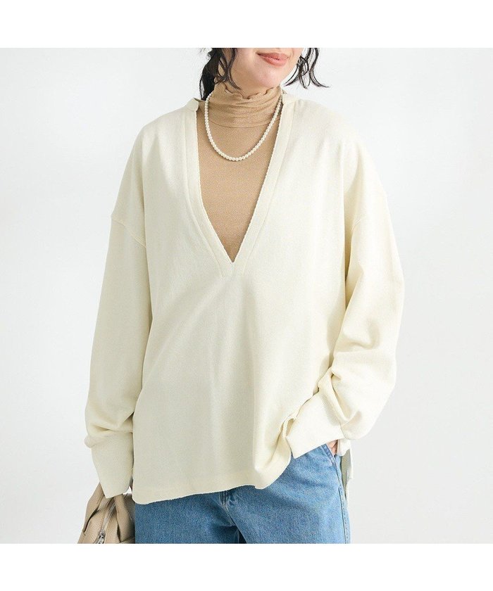 【クラフトスタンダードブティック/CRAFT STANDARD BOUTIQUE】のTC裏毛Vネックプルオーバー インテリア・キッズ・メンズ・レディースファッション・服の通販 founy(ファニー) https://founy.com/ ファッション Fashion レディースファッション Fashion for Women トップス・カットソー Cut & Sew Tops レディースパーカー・カジュアルフーディー Casual Hoodies & Sweatshirts カジュアルプルオーバー・ニットトップス Pullovers & Knit Tops / Casual Pullovers スウェット・クルーネックトップス Sweatshirts & Crewnecks / Relaxed Fit Sweat Tops Vネックトップス V-Neck Tops / V-Cut Neckline Shirts インナー Innerwear 春 Spring カットオフ Cut-Off Design カットソー Cut and Sewn Top キャミソール Camisole, Spaghetti Strap Top スウェット / スエット Sweatshirt, Sweatwear スリット Slit, Slit Detail ヘムライン Hemline, Bottom Cut ポケット Pocket, Pocket Detail ルーズ Loose, Oversized ロング Long, Long-Length S/S・春夏 SS, Spring/Summer, Warm Season おすすめ Recommended / Our Picks 夏 Summer 2025年 2025 2025春夏・S/S Spring/Summer 2025 SS25 |ID: prp329100004557085 ipo3291000000033530611