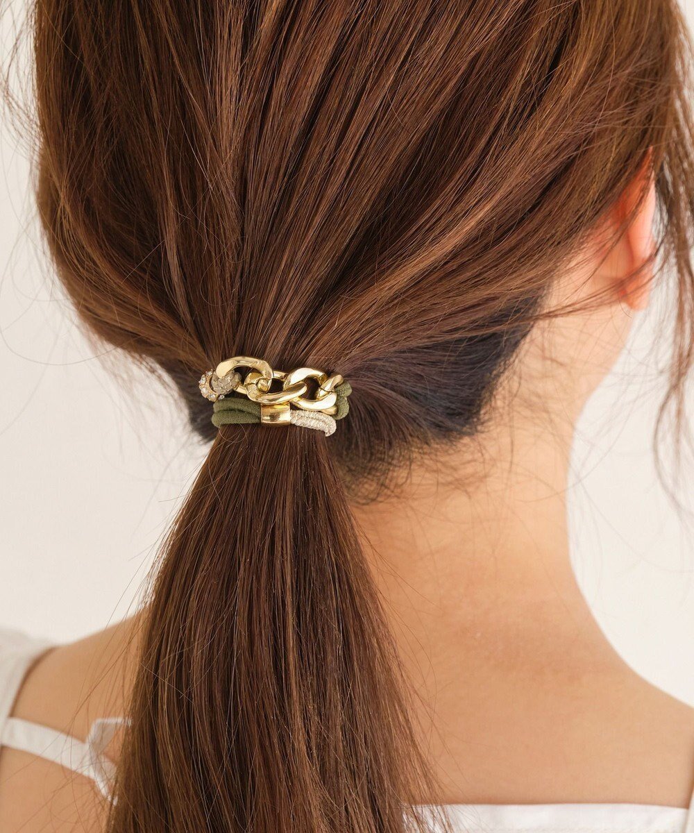 【フィービィー/phoebe】のバイカラーチェーンヘアブレス グリーン 人気、トレンドファッション・服の通販 founy(ファニー) ファッション Fashion レディースファッション Fashion for Women シュシュ&ヘアアクセ/ヘアアレンジ Scrunchies & Hair Accessories アクセサリー Fashion Accessories チェーン Chain, Chain Strap トレンド Trend, Trending Now ブレスレット Bracelet, Wristband モチーフ Motif, Design Theme other-1|ID: prp329100004557101 ipo3291000000034301431