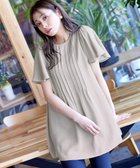 【ティアクラッセ/Tiaclasse】の【洗える】麻調ピンタックチュニックブラウス グレージュ|ID: prp329100004557148 ipo3291000000032679344