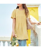 【ティアクラッセ/Tiaclasse】の【洗える】麻調ピンタックチュニックブラウス イエロー|ID: prp329100004557148 ipo3291000000032679346