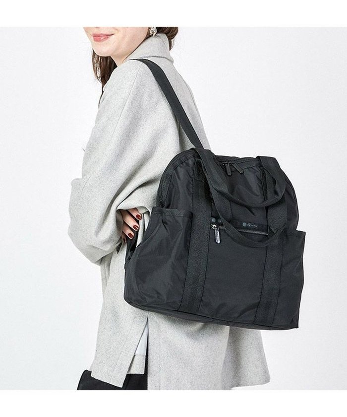 【レスポートサック/LeSportsac】のDOUBLE TROUBLE BACKPACK/リサイクルドブラックJP インテリア・キッズ・メンズ・レディースファッション・服の通販 founy(ファニー) https://founy.com/ ファッション Fashion レディースファッション Fashion for Women バッグ Bags 軽量 Lightweight, Ultra Light ショルダー Shoulder, Shoulder Strap シンプル Simple, Minimal 人気 Popular, Best Seller プリント Print, Printed Pattern ポケット Pocket, Pocket Detail メッシュ Mesh, Net Fabric 無地 Plain, Solid Color リュック Backpack, Rucksack おすすめ Recommended / Our Picks スーツケース キャリーケース Suitcase / Carry Case ビジネス 仕事 通勤 Business / Work / Commuting |ID: prp329100004557925 ipo3291000000034257854