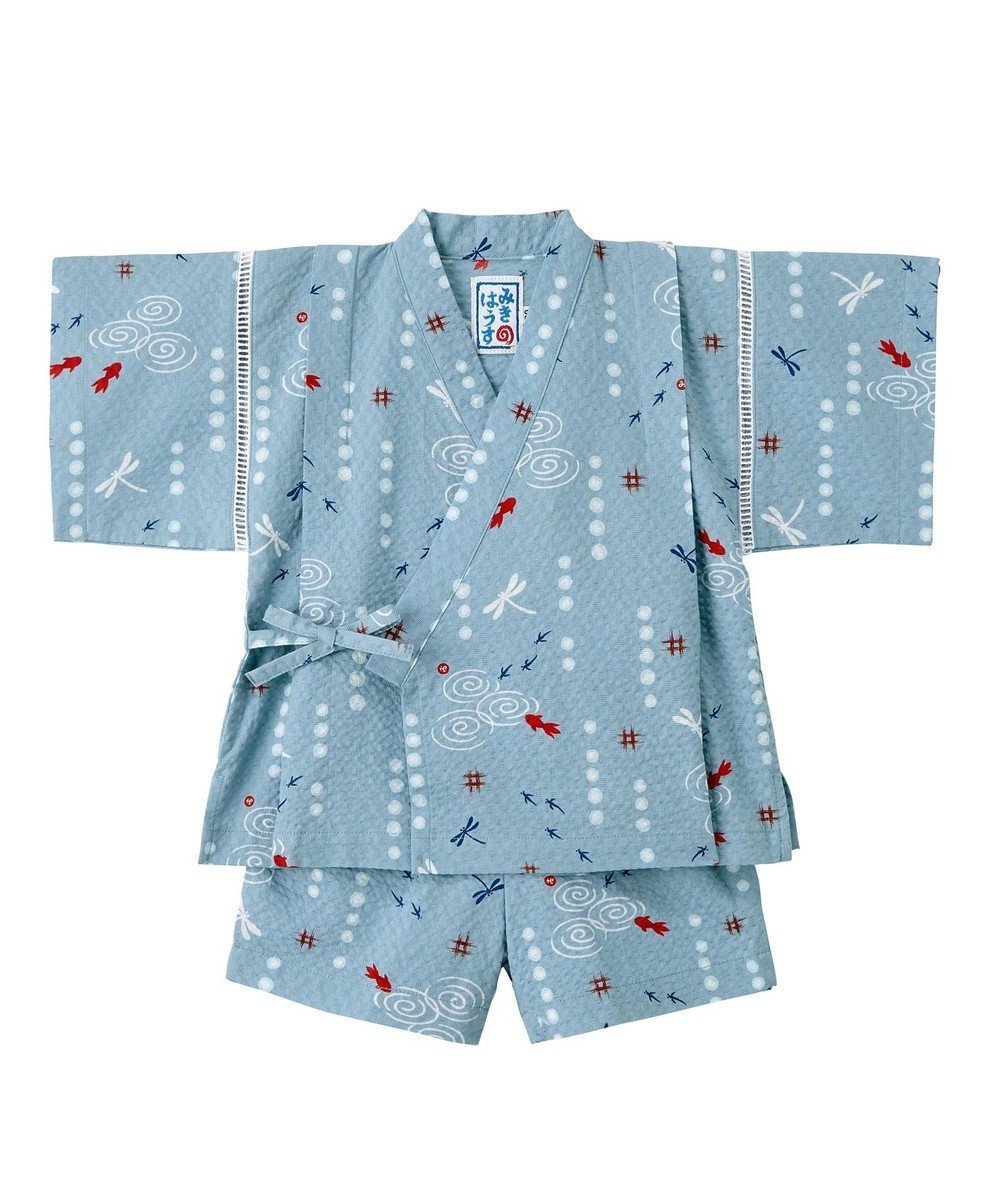 【ミキハウスホットビスケッツ/MIKI HOUSE HOT BISCUITS / KIDS】の【ミキハウス】【80-150cm】 金魚・とんぼ和柄の甚平スーツ インテリア・キッズ・メンズ・レディースファッション・服の通販 founy(ファニー) 　ファッション　Fashion　キッズファッション　Fashion for Kids　おすすめ　Recommended / Our Picks　ギフト プレゼント　Gift / Present　スーツ　Suit, Formalwear　夏　Summer　春　Spring　S/S・春夏　SS, Spring/Summer, Warm Season　水着　Swimsuit, Swimwear　ブルー|ID: prp329100004557933 ipo3291000000033487248