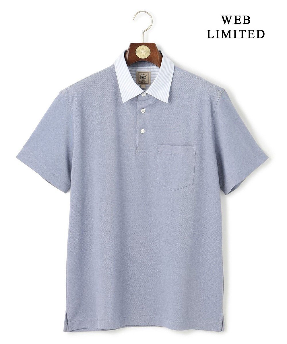 【ジェイ プレス/J.PRESS / MEN】のクールビズの頼れる味方【WEB限定】【ビジネス対応 / 吸水速乾】カノコインレイ ポロシャツ インテリア・キッズ・メンズ・レディースファッション・服の通販 founy(ファニー) 　ファッション　Fashion　メンズファッション　Men's Style Online　トップス・カットソー　Tops/Tshirt/Men　シャツ　Shirts　ポロシャツ　Polo Shirts　インナー　Inner　春　Spring　ギャザー　Gather　吸水　Water Absorption　鹿の子　Pique　シャンブレー　Chambray　ジャケット　Jacket　ストライプ　Stripe　ストレート　Straight　バランス　Balance　フィット　Fit　ポロシャツ　Polo Shirt　ヨーク　Yoke　ラウンド　Round　レギュラー　Regular　S/S・春夏　Ss・Spring/Summer　おすすめ　Recommend　夏　Summer　エレガント 上品　Elegant　ビジネス 仕事 通勤　Business　サックスブルー系|ID: prp329100004557942 ipo3291000000032633864