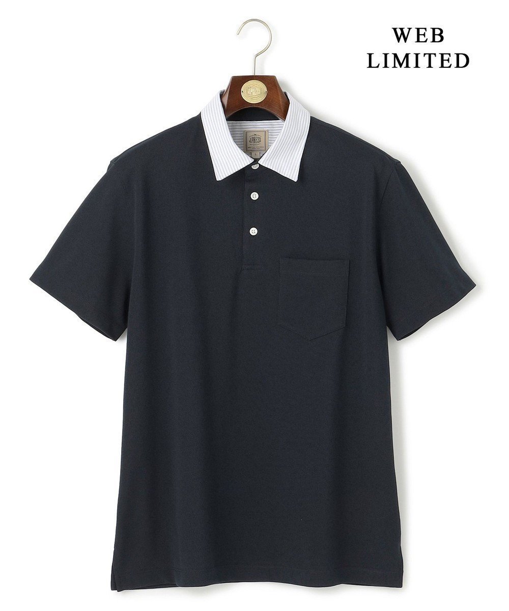 【ジェイ プレス/J.PRESS / MEN】のクールビズの頼れる味方【WEB限定】【ビジネス対応 / 吸水速乾】カノコインレイ ポロシャツ インテリア・キッズ・メンズ・レディースファッション・服の通販 founy(ファニー) 　ファッション　Fashion　メンズファッション　Men's Style Online　トップス・カットソー　Tops/Tshirt/Men　シャツ　Shirts　ポロシャツ　Polo Shirts　インナー　Inner　春　Spring　ギャザー　Gather　吸水　Water Absorption　鹿の子　Pique　シャンブレー　Chambray　ジャケット　Jacket　ストライプ　Stripe　ストレート　Straight　バランス　Balance　フィット　Fit　ポロシャツ　Polo Shirt　ヨーク　Yoke　ラウンド　Round　レギュラー　Regular　S/S・春夏　Ss・Spring/Summer　おすすめ　Recommend　夏　Summer　エレガント 上品　Elegant　ビジネス 仕事 通勤　Business　ネイビー系|ID: prp329100004557942 ipo3291000000032633865