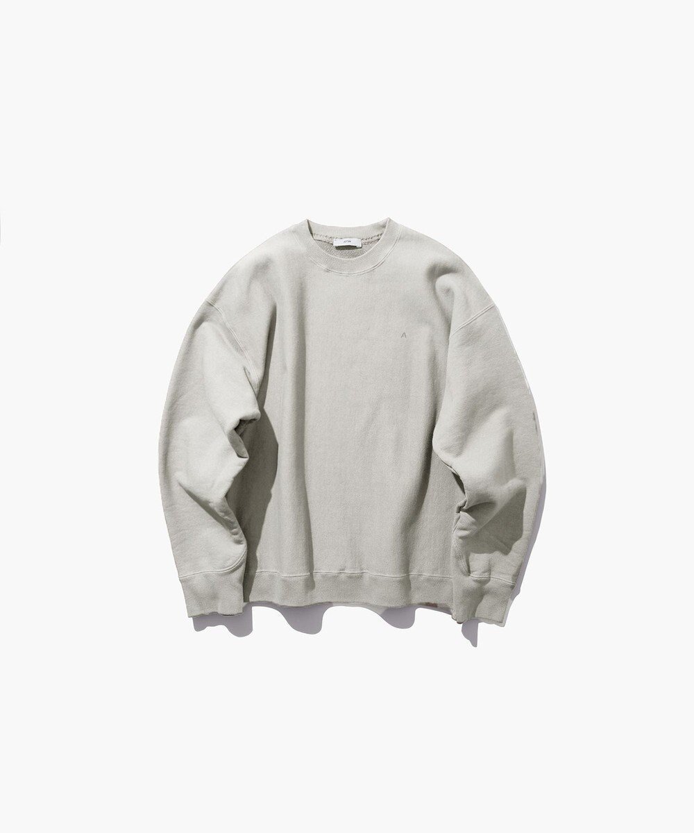 【エイトン/ATON】のNATURAL DYED URAKE オーバーサイズスウェットシャツ - UNISEX インテリア・キッズ・メンズ・レディースファッション・服の通販 founy(ファニー) 　ファッション　Fashion　レディースファッション　Ladies' Fashion Online　トップス・カットソー　Tops/Tshirt　シャツ/ブラウス　Shirts/Blouses　パーカ　Sweats　スウェット　Sweat　ヴィンテージ　Vintage　ジャージ　Jersey　スウェット　Sweat　トライアングル　Triangle　トレーナー　Trainer　定番　Standard　ベルベット　Velvet　ユニセックス　Unisex　A/W・秋冬　Aw・Autumn/Winter・Fw・Fall-Winter　S/S・春夏　Ss・Spring/Summer　夏　Summer　LIGHT GRAY|ID: prp329100004557955 ipo3291000000032527780