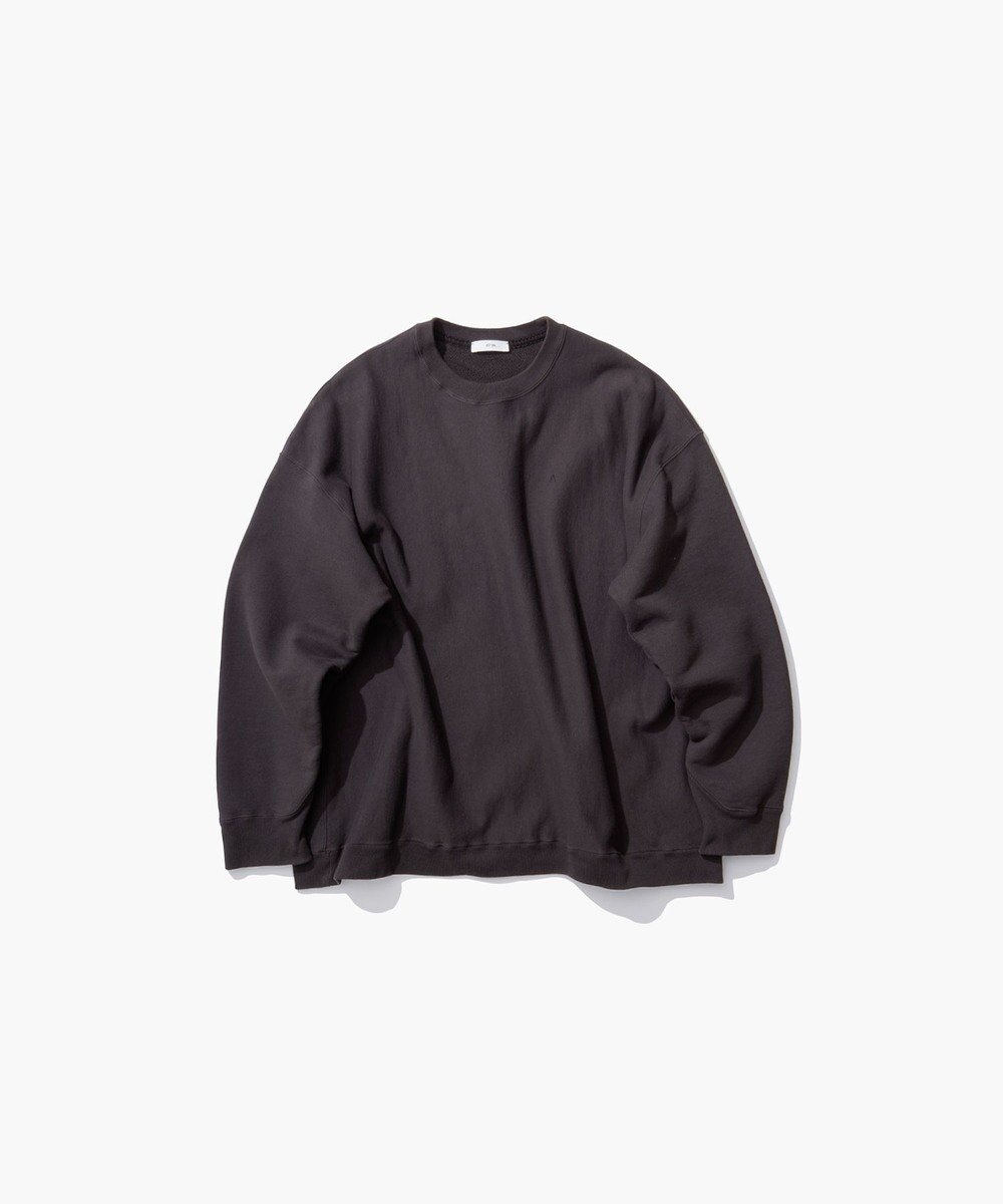 【エイトン/ATON】のNATURAL DYED URAKE オーバーサイズスウェットシャツ - UNISEX インテリア・キッズ・メンズ・レディースファッション・服の通販 founy(ファニー) 　ファッション　Fashion　レディースファッション　Ladies' Fashion Online　トップス・カットソー　Tops/Tshirt　シャツ/ブラウス　Shirts/Blouses　パーカ　Sweats　スウェット　Sweat　ヴィンテージ　Vintage　ジャージ　Jersey　スウェット　Sweat　トライアングル　Triangle　トレーナー　Trainer　定番　Standard　ベルベット　Velvet　ユニセックス　Unisex　A/W・秋冬　Aw・Autumn/Winter・Fw・Fall-Winter　S/S・春夏　Ss・Spring/Summer　夏　Summer　CHAROCAL GRAY|ID: prp329100004557955 ipo3291000000032527781