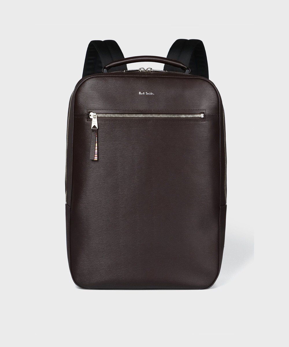 【ポールスミス/Paul Smith / MEN】のストローグレインレザー リュック インテリア・キッズ・メンズ・レディースファッション・服の通販 founy(ファニー) 　ファッション　Fashion　メンズファッション　MEN　バッグ　Bag/Men　フロント　Front　ポケット　Pocket　メンズ　Mens　リュック　Ruck Sack　ダークブラウン|ID: prp329100004557958 ipo3291000000032220543