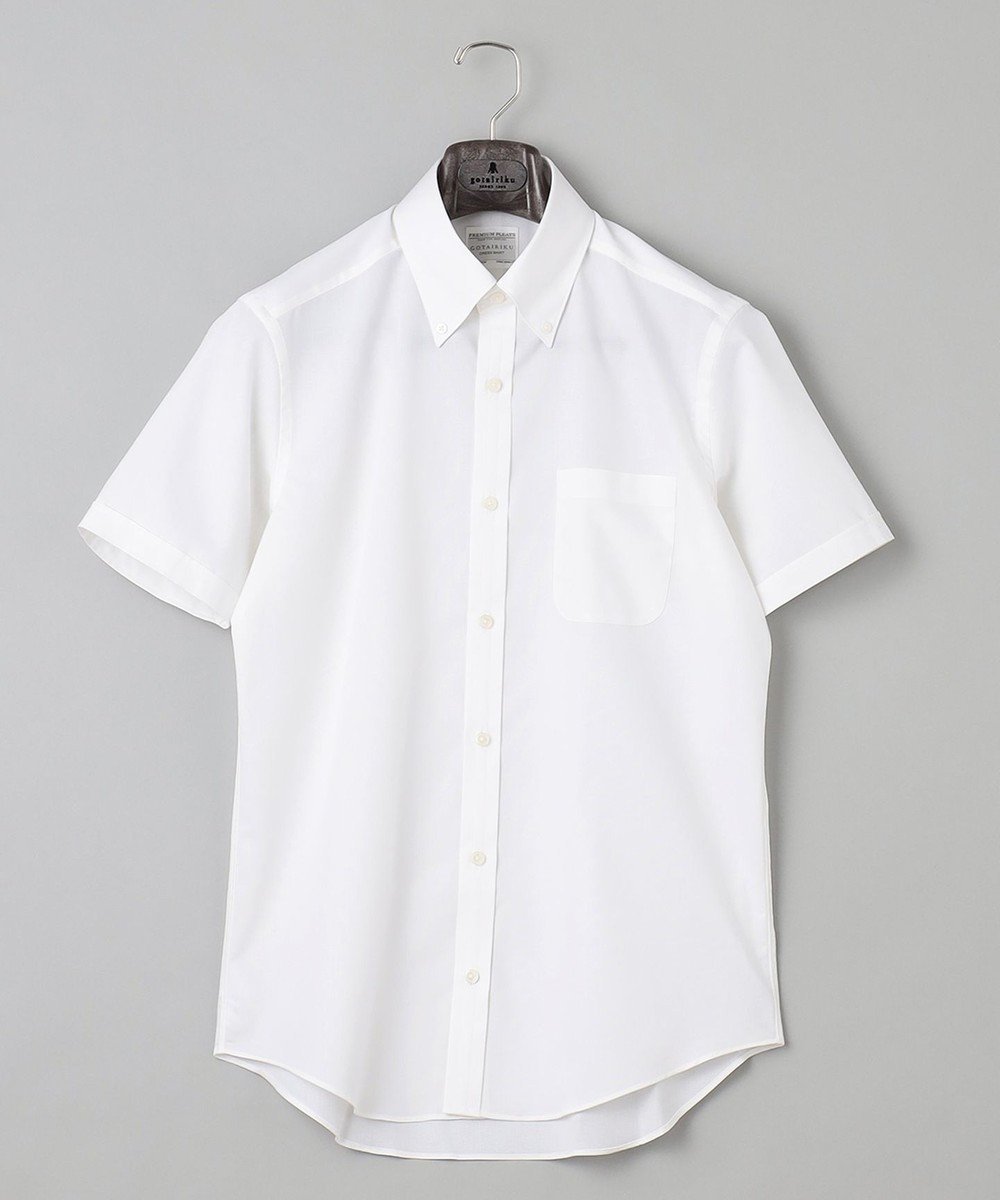 【五大陸/gotairiku / MEN】の春夏向け【形態安定】SUMMERPREMIUMPLEATS_ボタンダウン 半袖ドレスシャツ インテリア・キッズ・メンズ・レディースファッション・服の通販 founy(ファニー) 　ファッション　Fashion　メンズファッション　Men's Style Online　トップス・カットソー　Tops/Tshirt/Men　シャツ　Shirts　春　Spring　ストレッチ　Stretch　スーピマ　Supima　ダウン　Down　ドレス　Dress　定番　Standard　半袖　Short Sleeve　レギュラー　Regular　S/S・春夏　Ss・Spring/Summer　再入荷　Restock/Back In Stock/Re Arrival　夏　Summer　ホワイト系|ID: prp329100004557959 ipo3291000000032675048