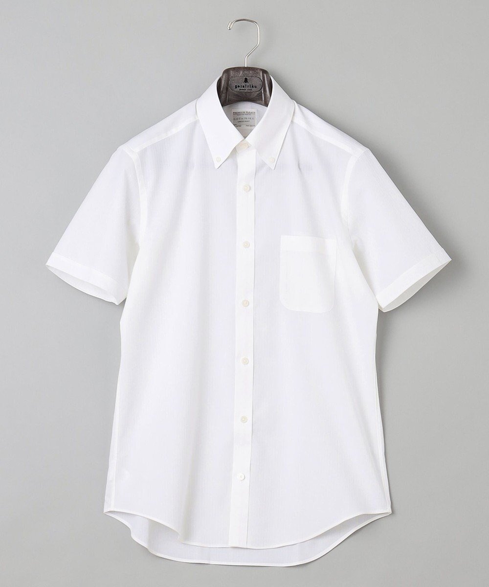 【五大陸/gotairiku / MEN】の春夏向け【形態安定】SUMMERPREMIUMPLEATS_ボタンダウン 半袖ドレスシャツ インテリア・キッズ・メンズ・レディースファッション・服の通販 founy(ファニー) 　ファッション　Fashion　メンズファッション　Men's Style Online　トップス・カットソー　Tops/Tshirt/Men　シャツ　Shirts　春　Spring　ストレッチ　Stretch　スーピマ　Supima　ダウン　Down　ドレス　Dress　定番　Standard　半袖　Short Sleeve　レギュラー　Regular　S/S・春夏　Ss・Spring/Summer　再入荷　Restock/Back In Stock/Re Arrival　夏　Summer　ホワイト系1|ID: prp329100004557959 ipo3291000000032675050