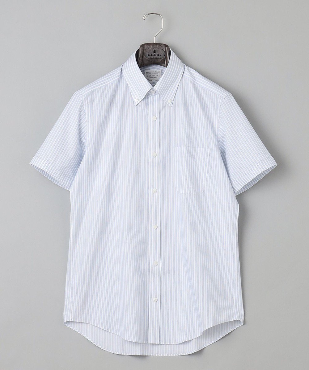 【五大陸/gotairiku / MEN】の春夏向け【形態安定】SUMMERPREMIUMPLEATS_ボタンダウン 半袖ドレスシャツ インテリア・キッズ・メンズ・レディースファッション・服の通販 founy(ファニー) 　ファッション　Fashion　メンズファッション　Men's Style Online　トップス・カットソー　Tops/Tshirt/Men　シャツ　Shirts　春　Spring　ストレッチ　Stretch　スーピマ　Supima　ダウン　Down　ドレス　Dress　定番　Standard　半袖　Short Sleeve　レギュラー　Regular　S/S・春夏　Ss・Spring/Summer　再入荷　Restock/Back In Stock/Re Arrival　夏　Summer　ダルブルー系1|ID: prp329100004557959 ipo3291000000032675051