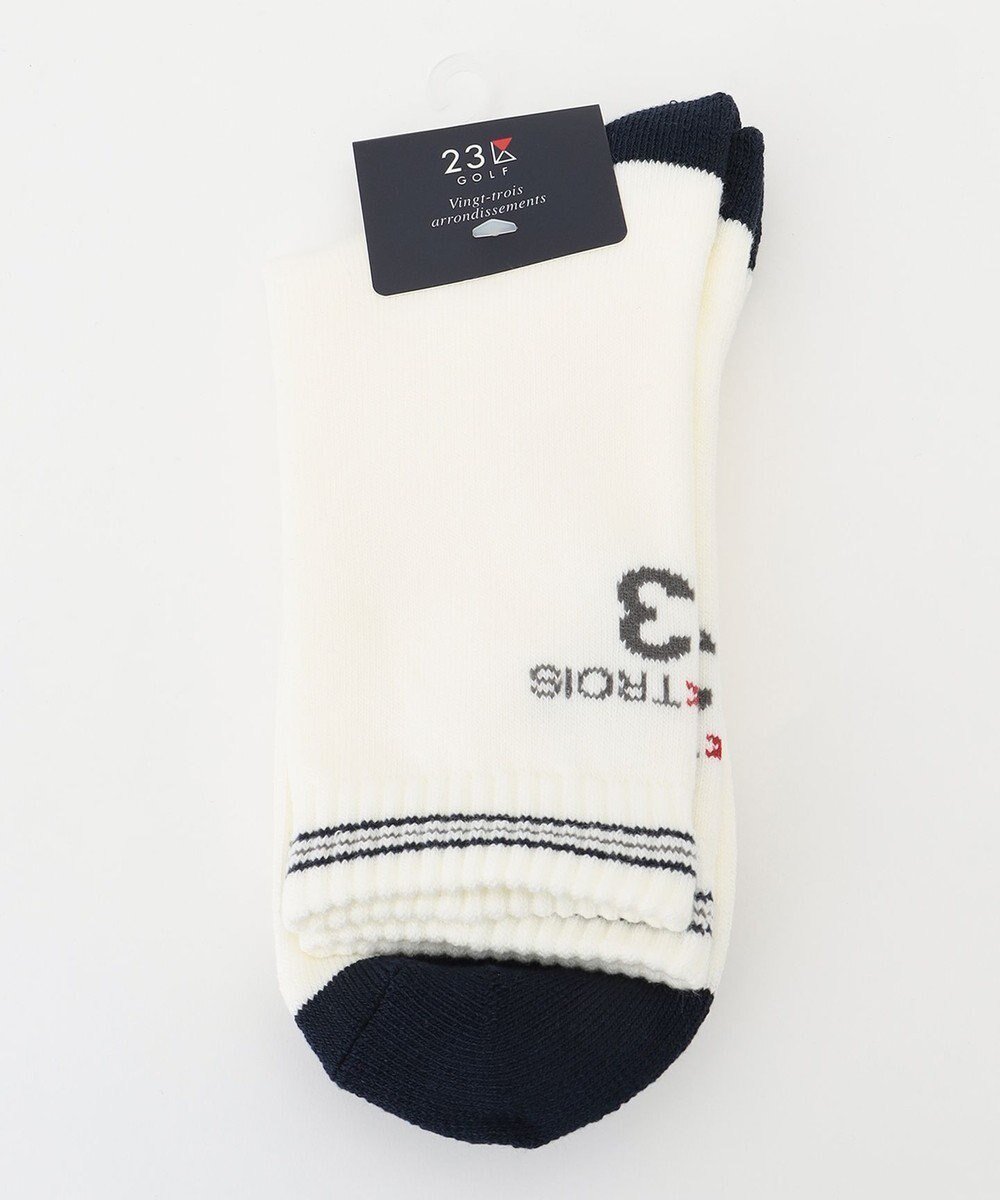 【23区 ゴルフ/23区GOLF / MEN】の【MEN】バックロゴ ハーフソックス インテリア・キッズ・メンズ・レディースファッション・服の通販 founy(ファニー) 　ファッション　Fashion　メンズファッション　Fashion for Men　シューズ・靴　Shoes　シンプル　Simple, Minimal　ソックス　Socks, Hosiery　ハーフ　Half, Half-Length　抗菌　Antibacterial, Bacteria-Resistant　ホワイト系|ID: prp329100004557978 ipo3291000000034243104