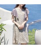 【ティアクラッセ/Tiaclasse】の【洗える】フレアスリーブ花柄サックワンピース モカ|ID: prp329100004558139 ipo3291000000032553470